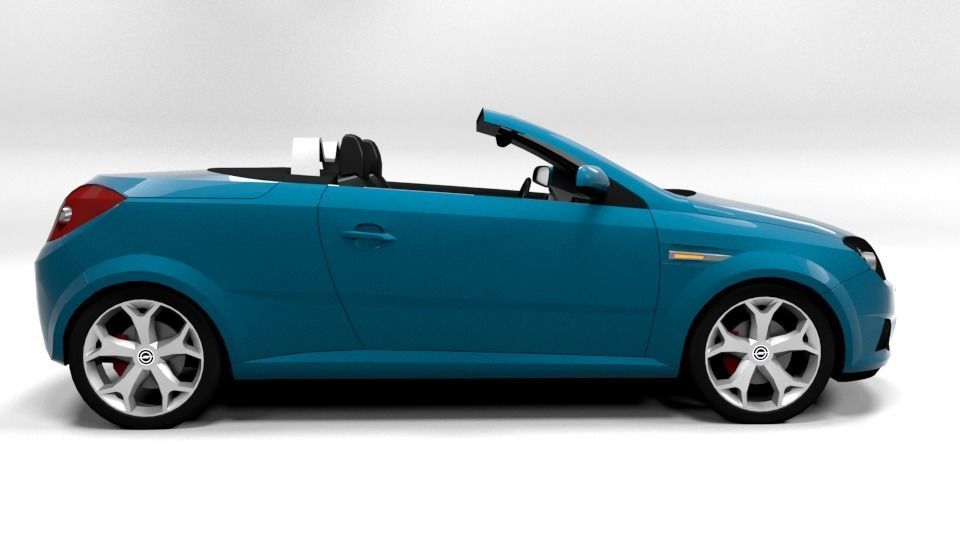 OPEL TIGRA CABRIO LOWPOLY Low-poly 3D model_6