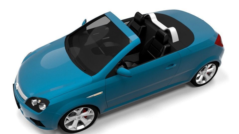 OPEL TIGRA CABRIO LOWPOLY Low-poly 3D model_4