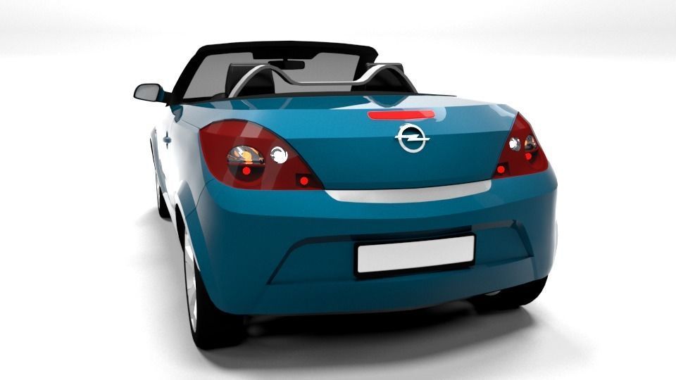 OPEL TIGRA CABRIO LOWPOLY Low-poly 3D model_2