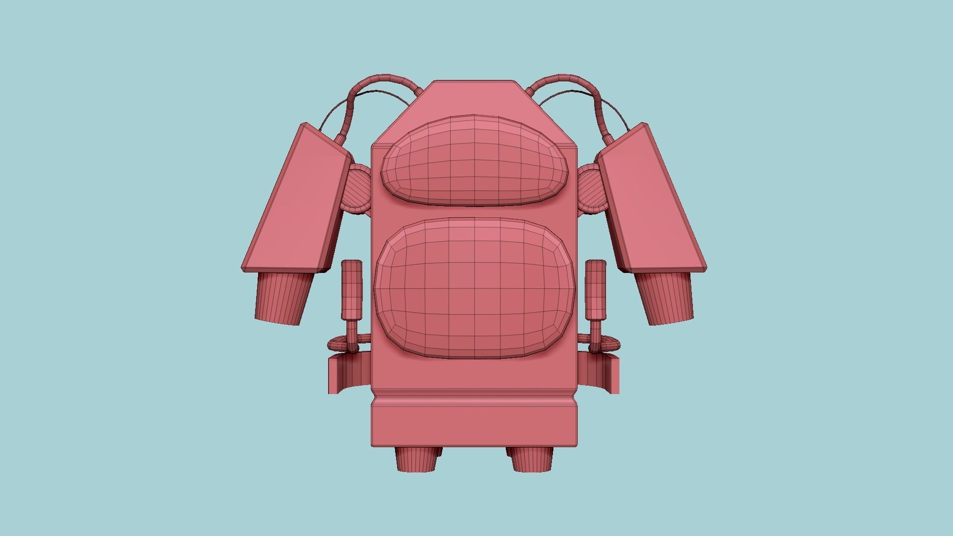 Jetpack G10 Blue Bronze - SciFi Character Design Low-poly 3D model_17