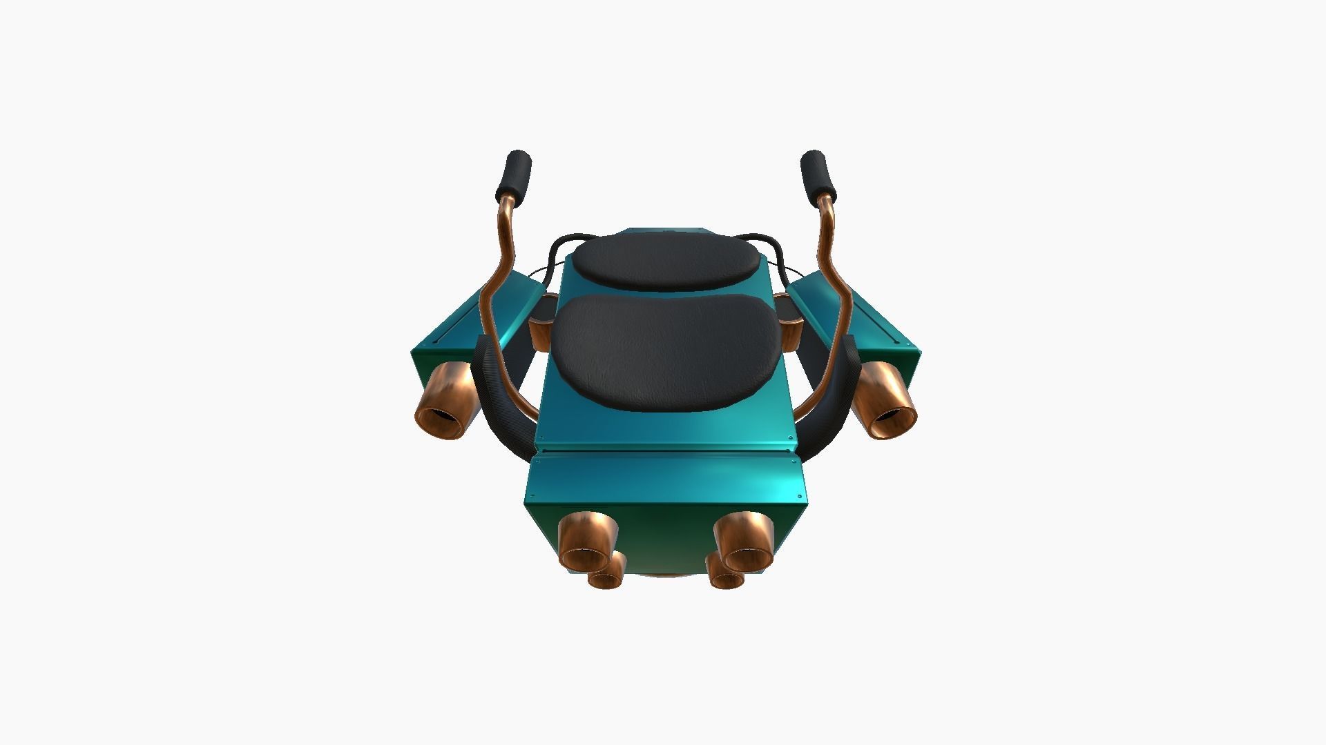 Jetpack G10 Blue Bronze - SciFi Character Design Low-poly 3D model_4