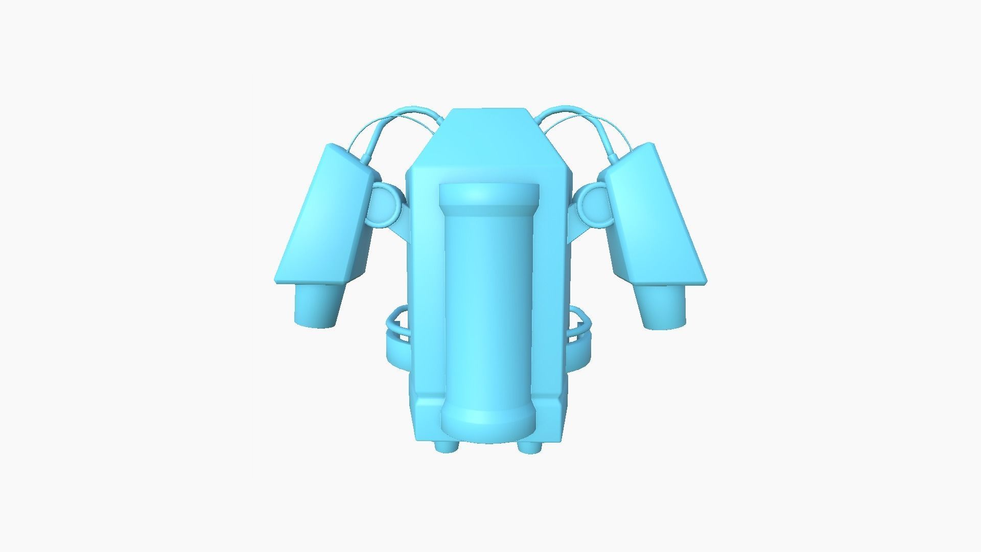 Jetpack G10 Blue Bronze - SciFi Character Design Low-poly 3D model_7