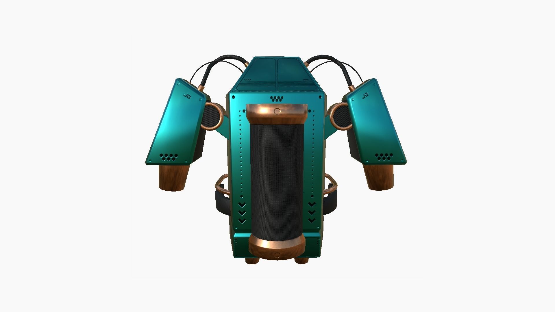 Jetpack G10 Blue Bronze - SciFi Character Design Low-poly 3D model_1