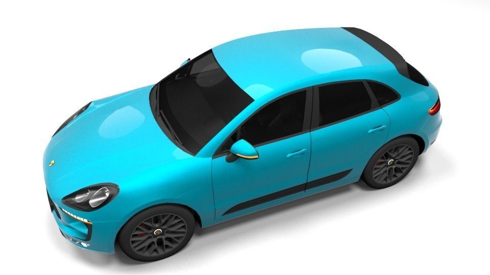 PORSCHE MACAN TURBO 2015 LOWPOLY Low-poly 3D model_4