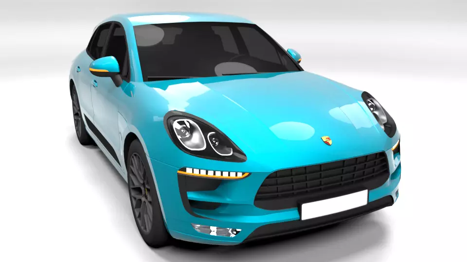PORSCHE MACAN TURBO 2015 LOWPOLY Low-poly 3D model_0