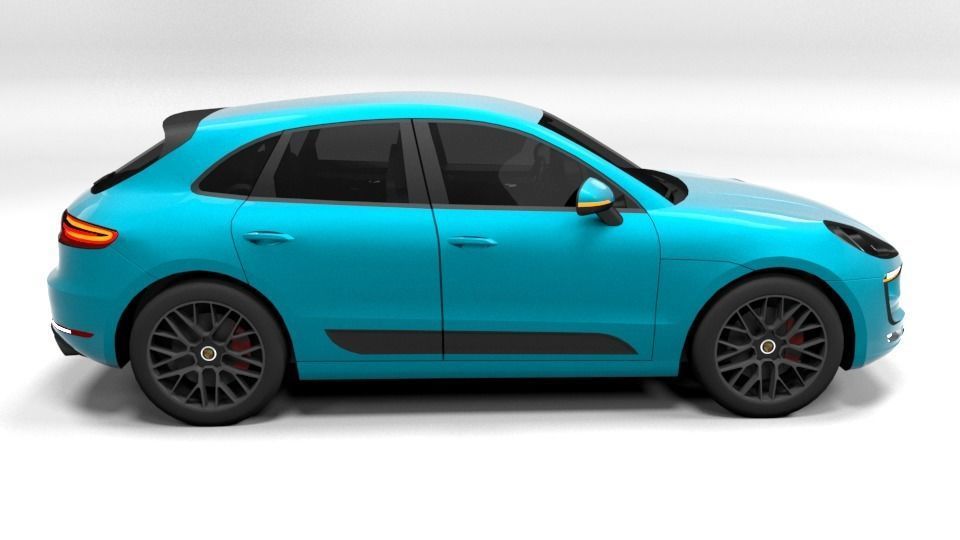 PORSCHE MACAN TURBO 2015 LOWPOLY Low-poly 3D model_6