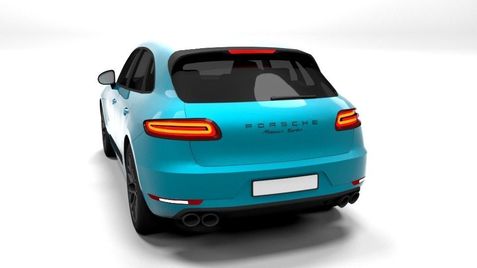 PORSCHE MACAN TURBO 2015 LOWPOLY Low-poly 3D model_2