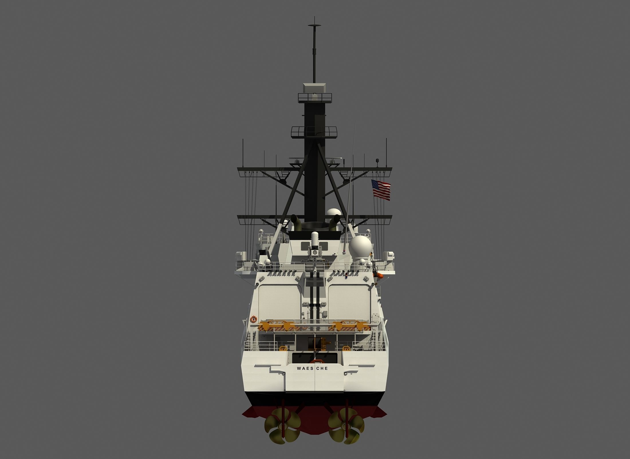 USCGC WAESCHE - LEGEND CLASS US CUTTER-COAST GUARD 3D model_21
