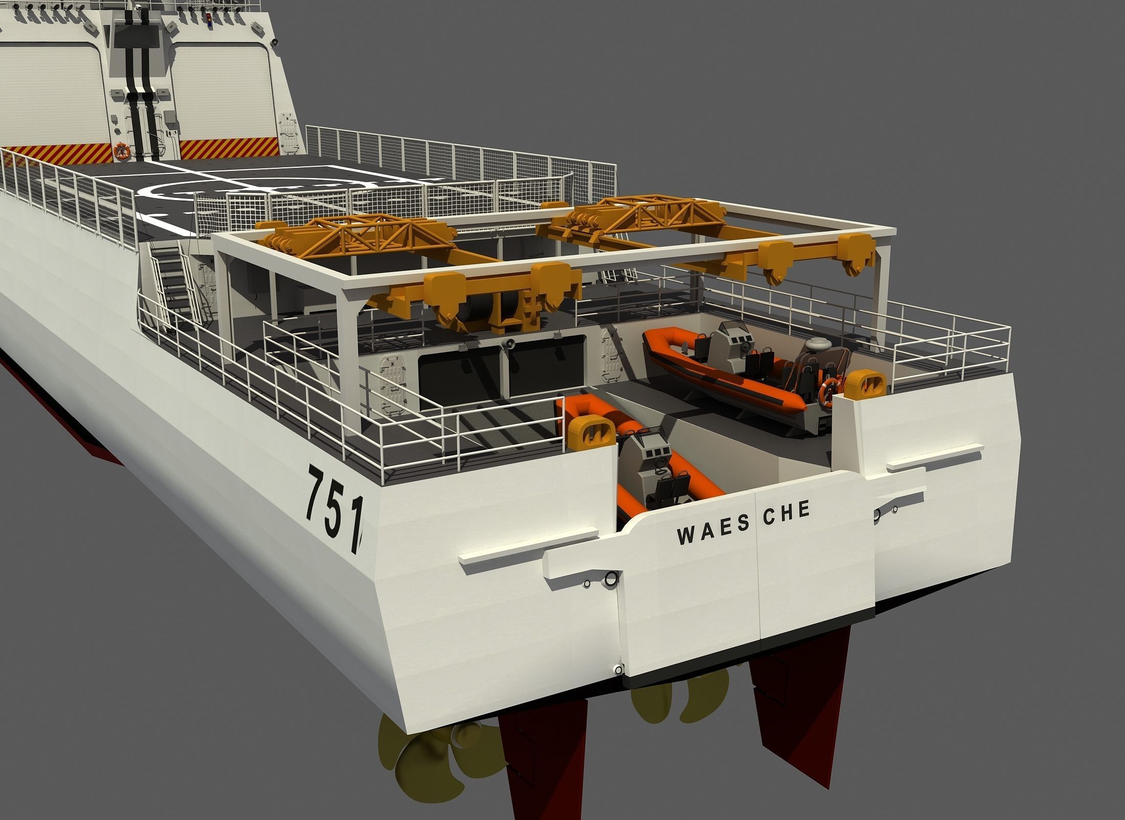 USCGC WAESCHE - LEGEND CLASS US CUTTER-COAST GUARD 3D model_15
