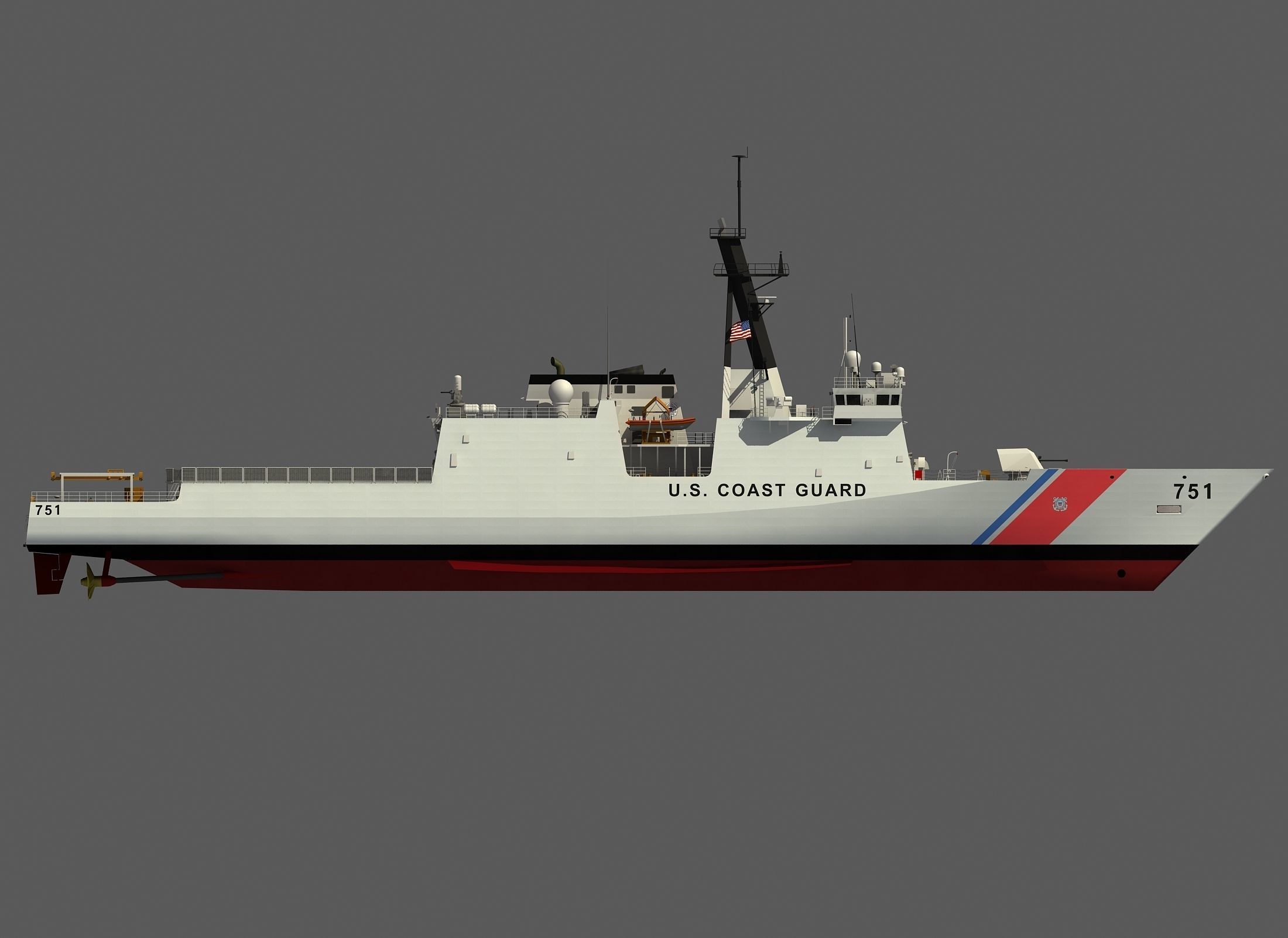 USCGC WAESCHE - LEGEND CLASS US CUTTER-COAST GUARD 3D model_19