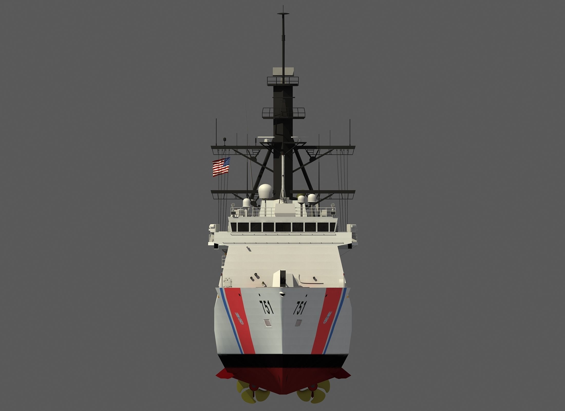 USCGC WAESCHE - LEGEND CLASS US CUTTER-COAST GUARD 3D model_20