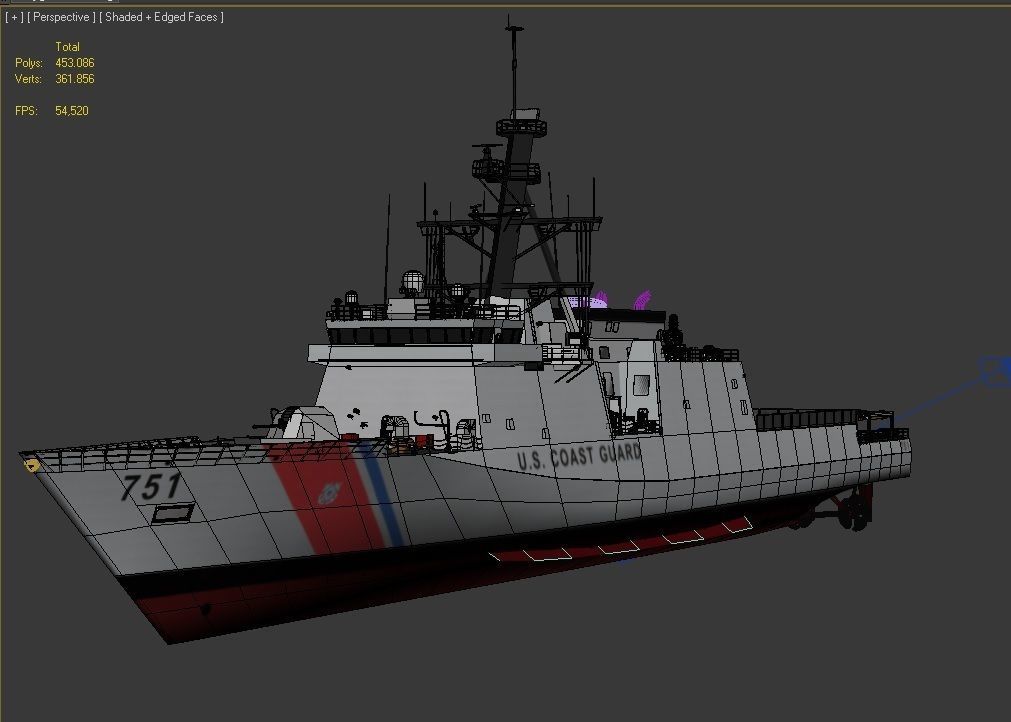 USCGC WAESCHE - LEGEND CLASS US CUTTER-COAST GUARD 3D model_22