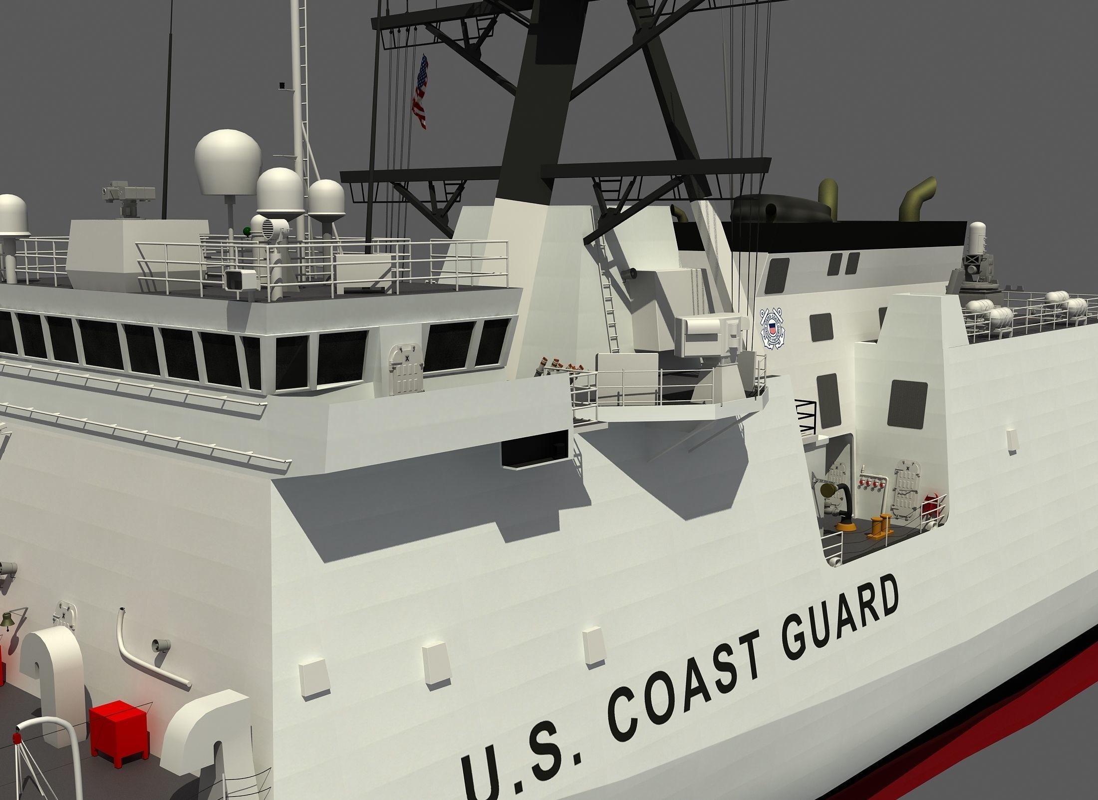 USCGC WAESCHE - LEGEND CLASS US CUTTER-COAST GUARD 3D model_12