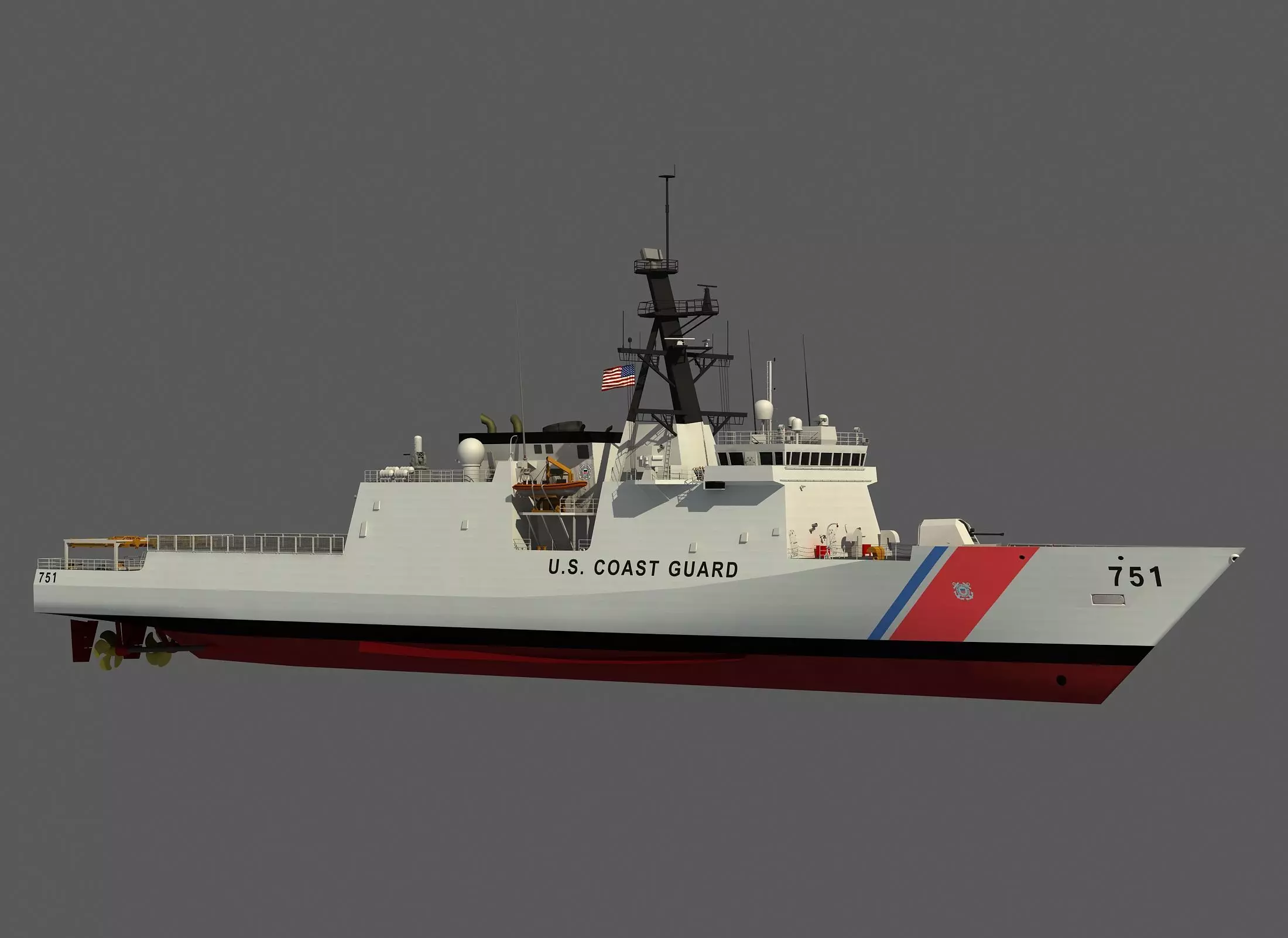 USCGC WAESCHE - LEGEND CLASS US CUTTER-COAST GUARD 3D model_0