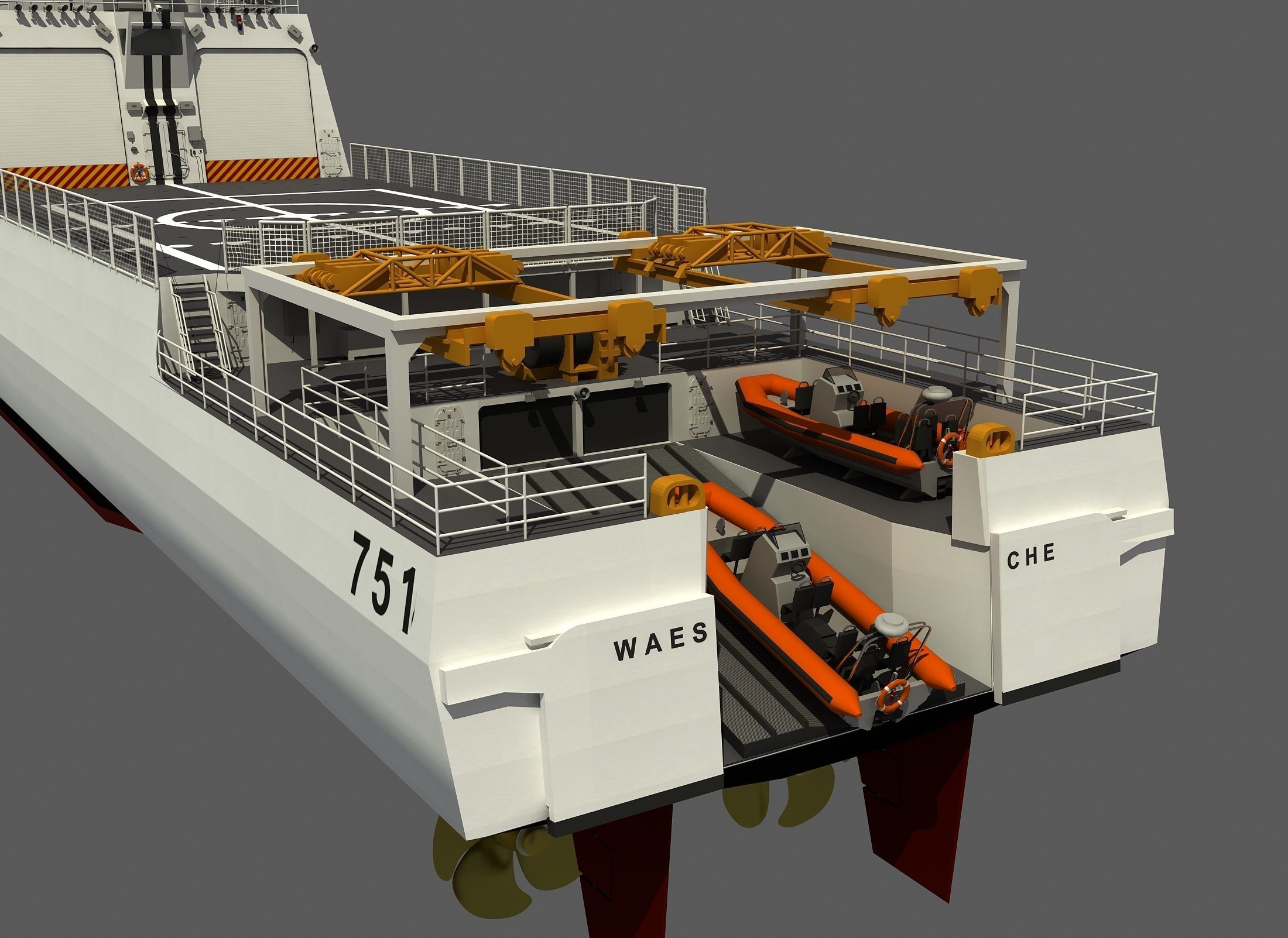 USCGC WAESCHE - LEGEND CLASS US CUTTER-COAST GUARD 3D model_16