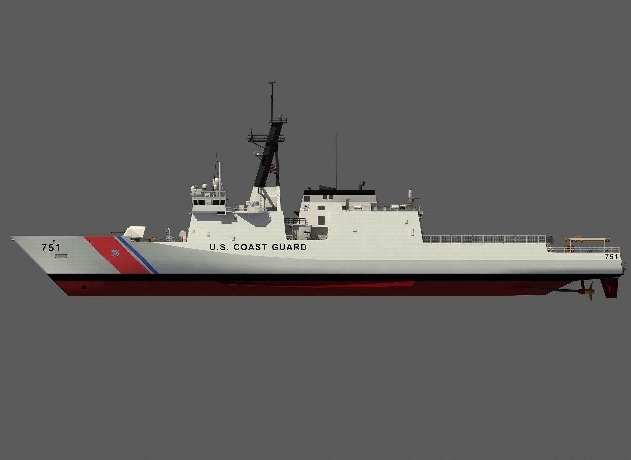 USCGC WAESCHE - LEGEND CLASS US CUTTER-COAST GUARD 3D model_18