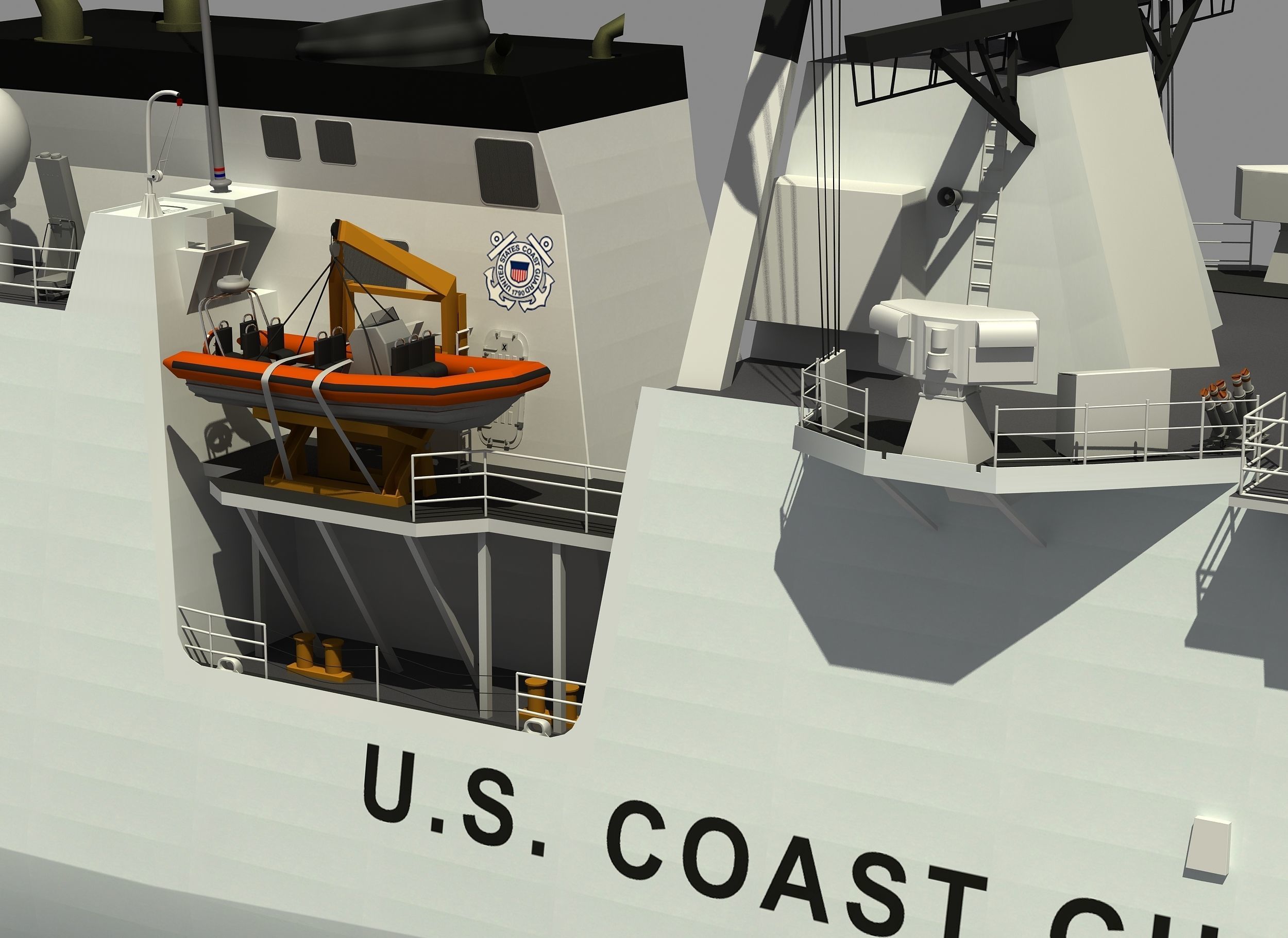 USCGC WAESCHE - LEGEND CLASS US CUTTER-COAST GUARD 3D model_9