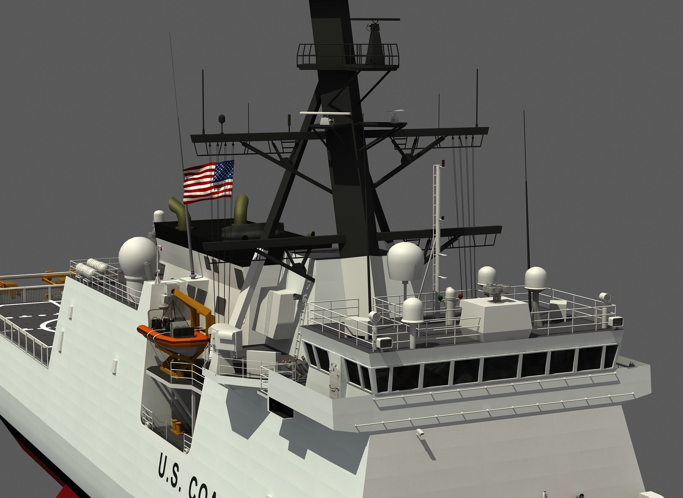 USCGC WAESCHE - LEGEND CLASS US CUTTER-COAST GUARD 3D model_4