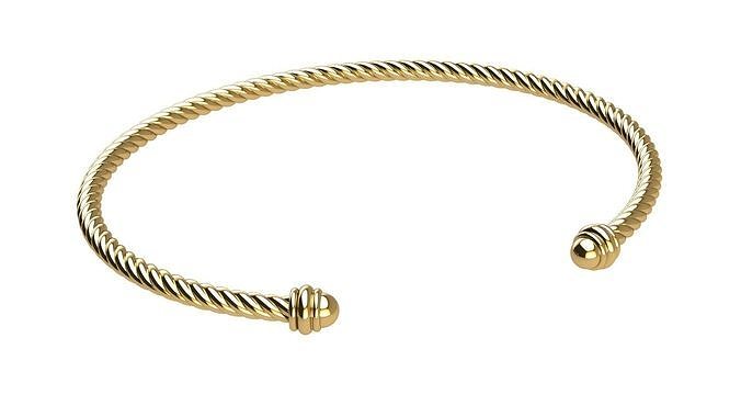 Spiral Cable Bracelet 3D print model