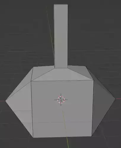 Low-Poly Hammer box with hole in middle