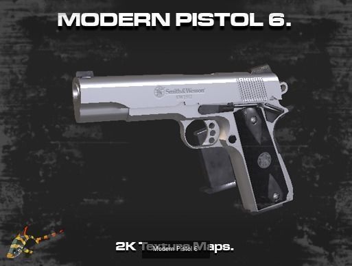 Modern Pistols Pack 3D Model Collection_6
