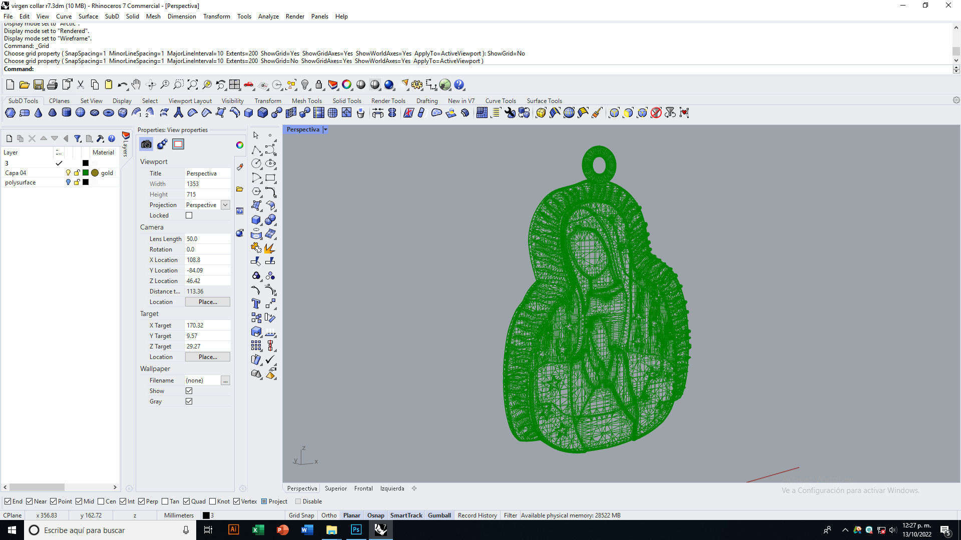 Virgen de Guadalupe pendant 3D print model_15