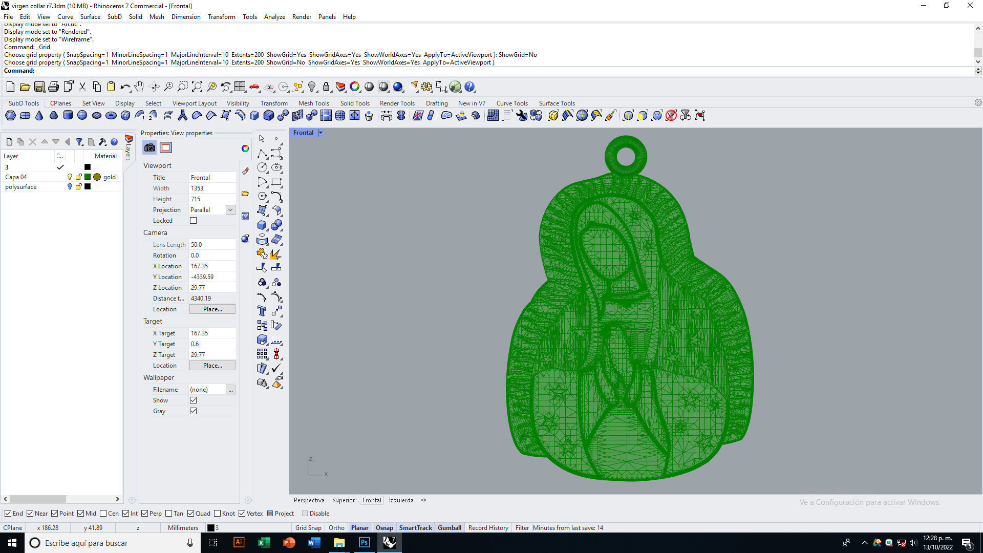 Virgen de Guadalupe pendant 3D print model_8