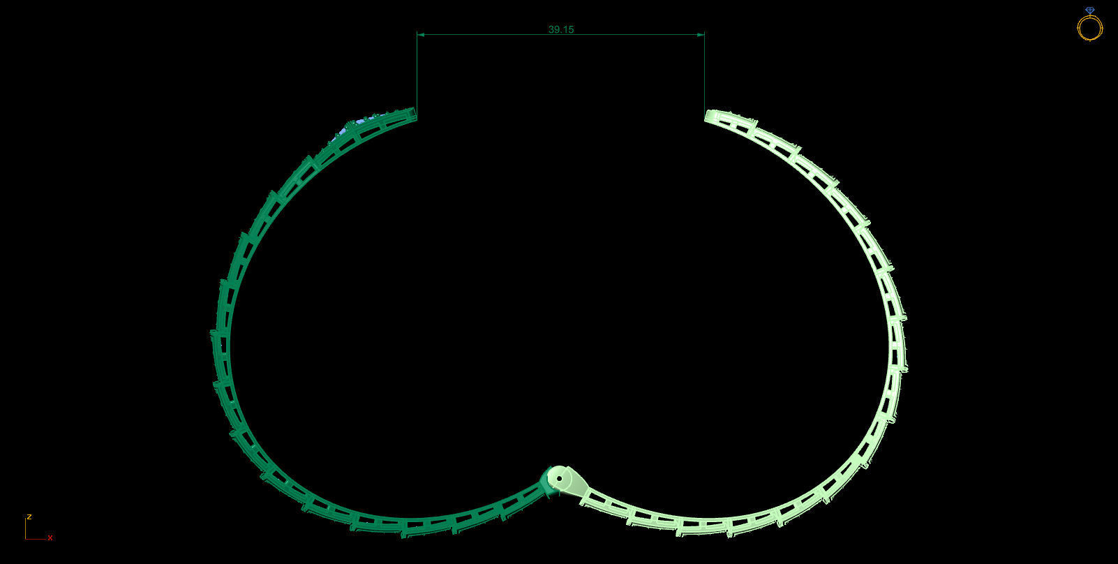 snake bracelet 3D print model_8