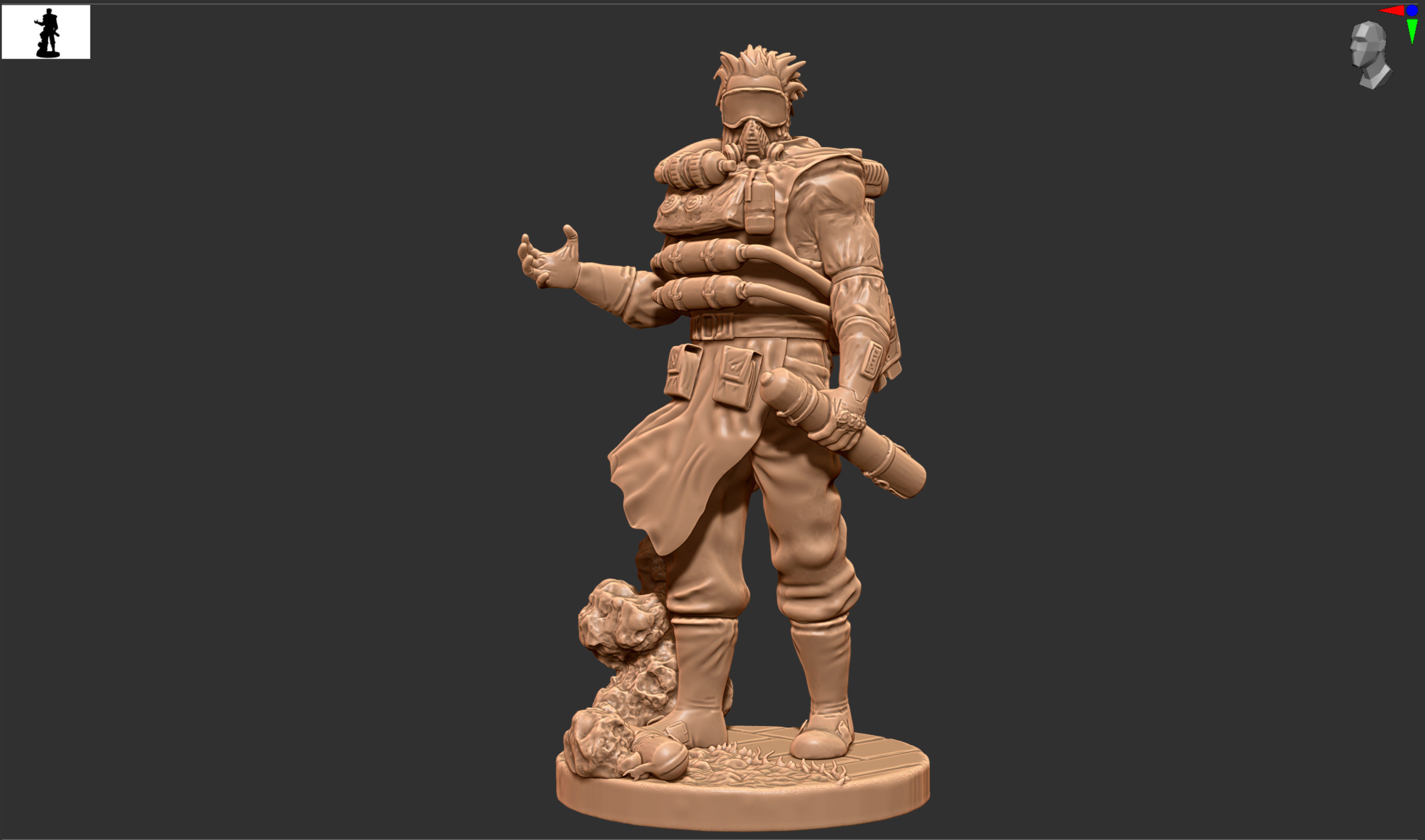 Apex Legends Caustic drops it  3D print model_2