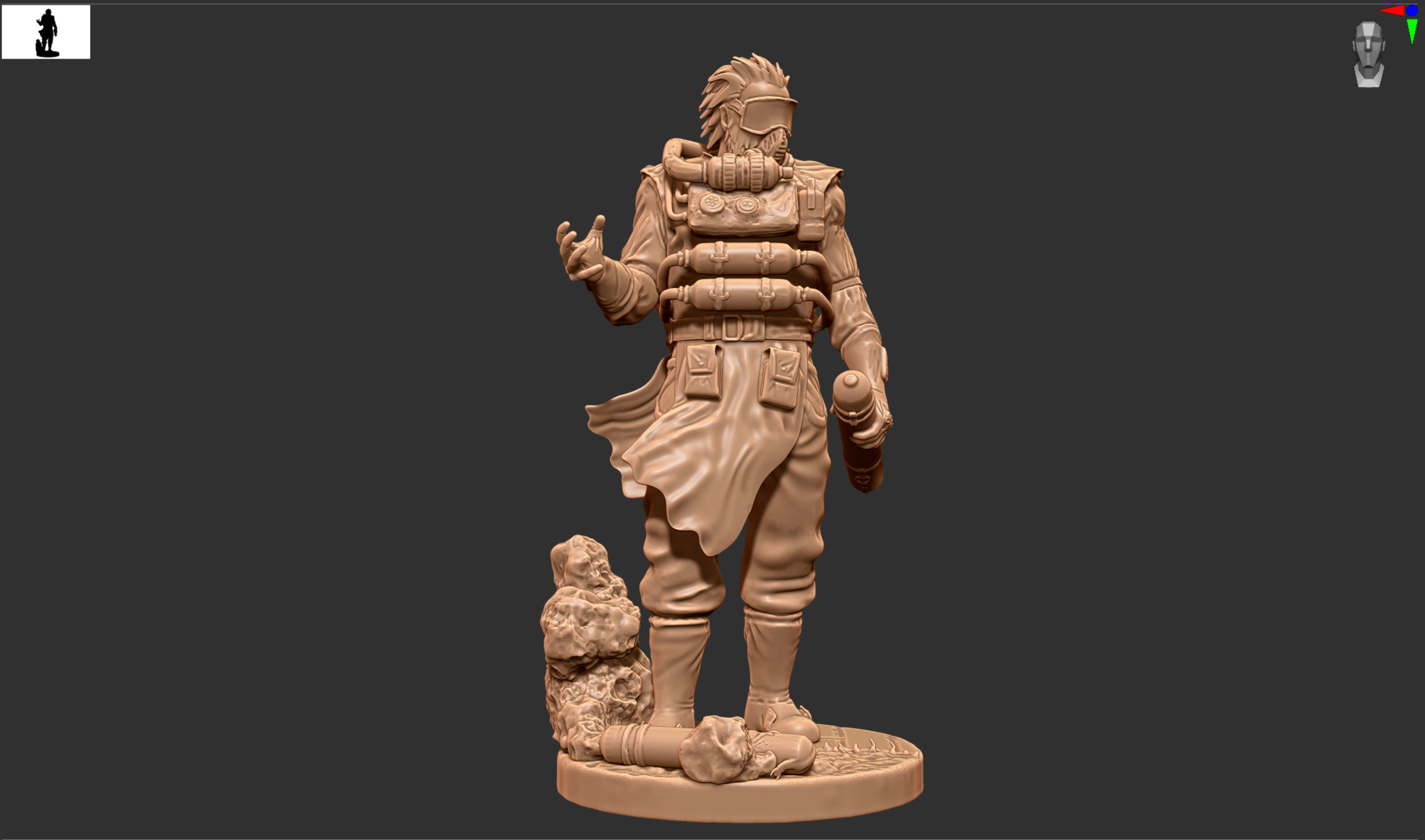 Apex Legends Caustic drops it  3D print model_1