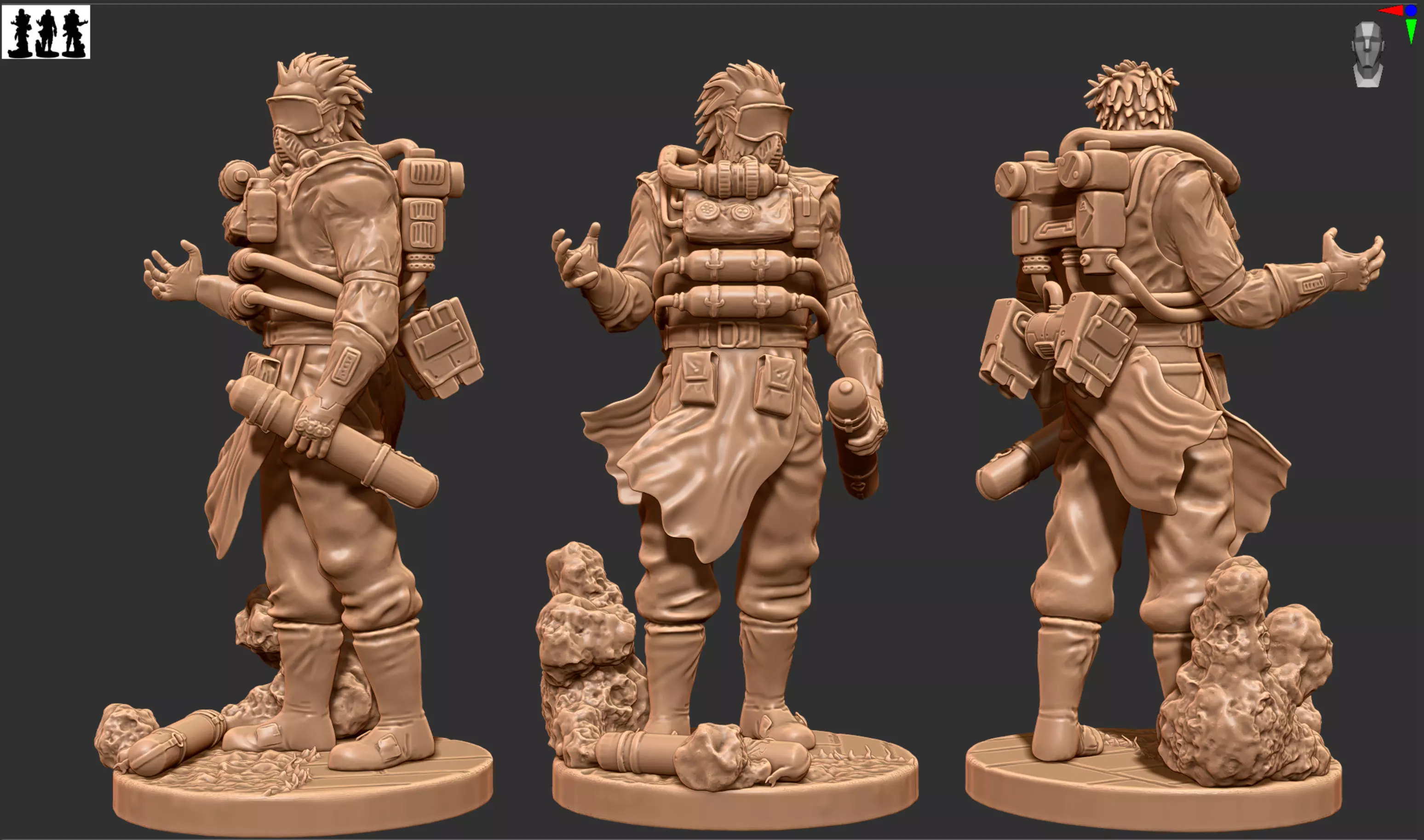 Apex Legends Caustic drops it  3D print model_0
