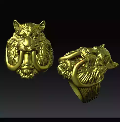 Tiger Ring 3D print model
