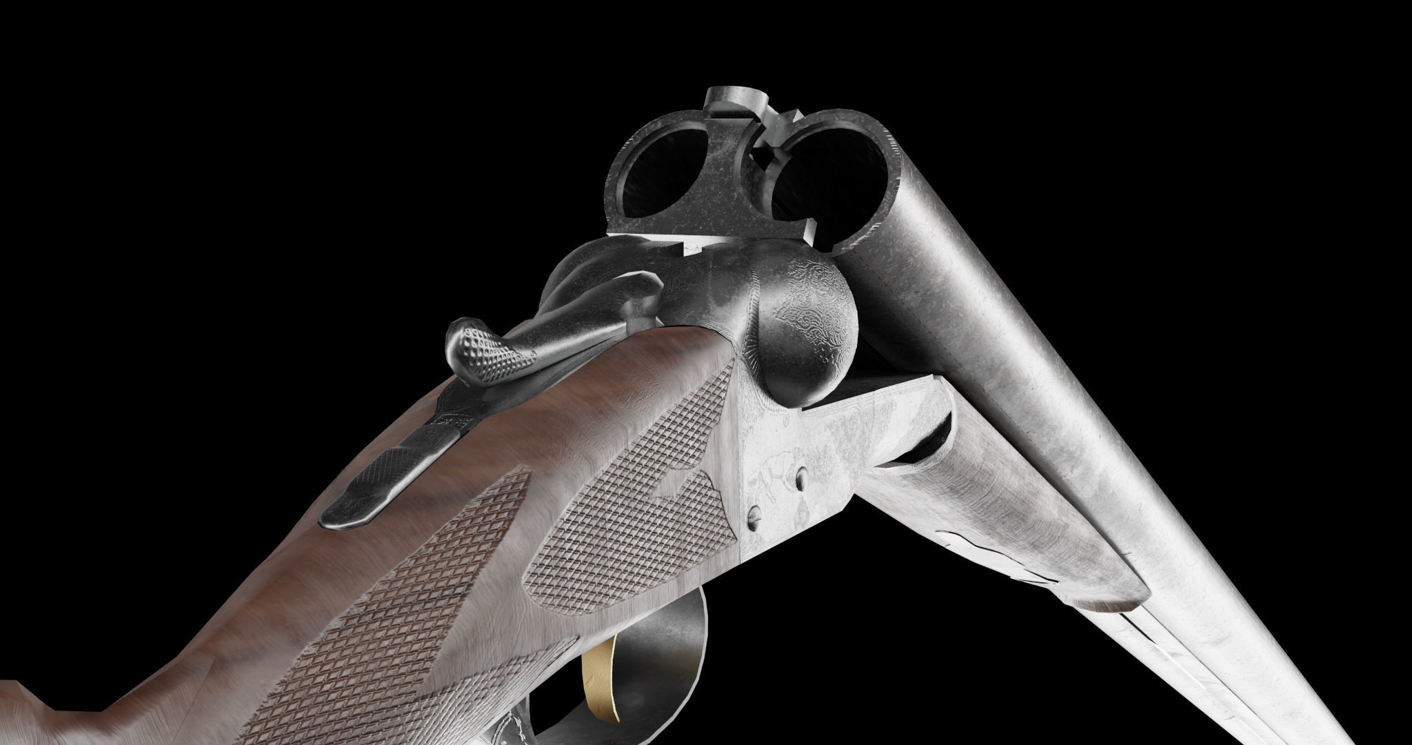 colt 1883 double barrel shotgun 3D model_8