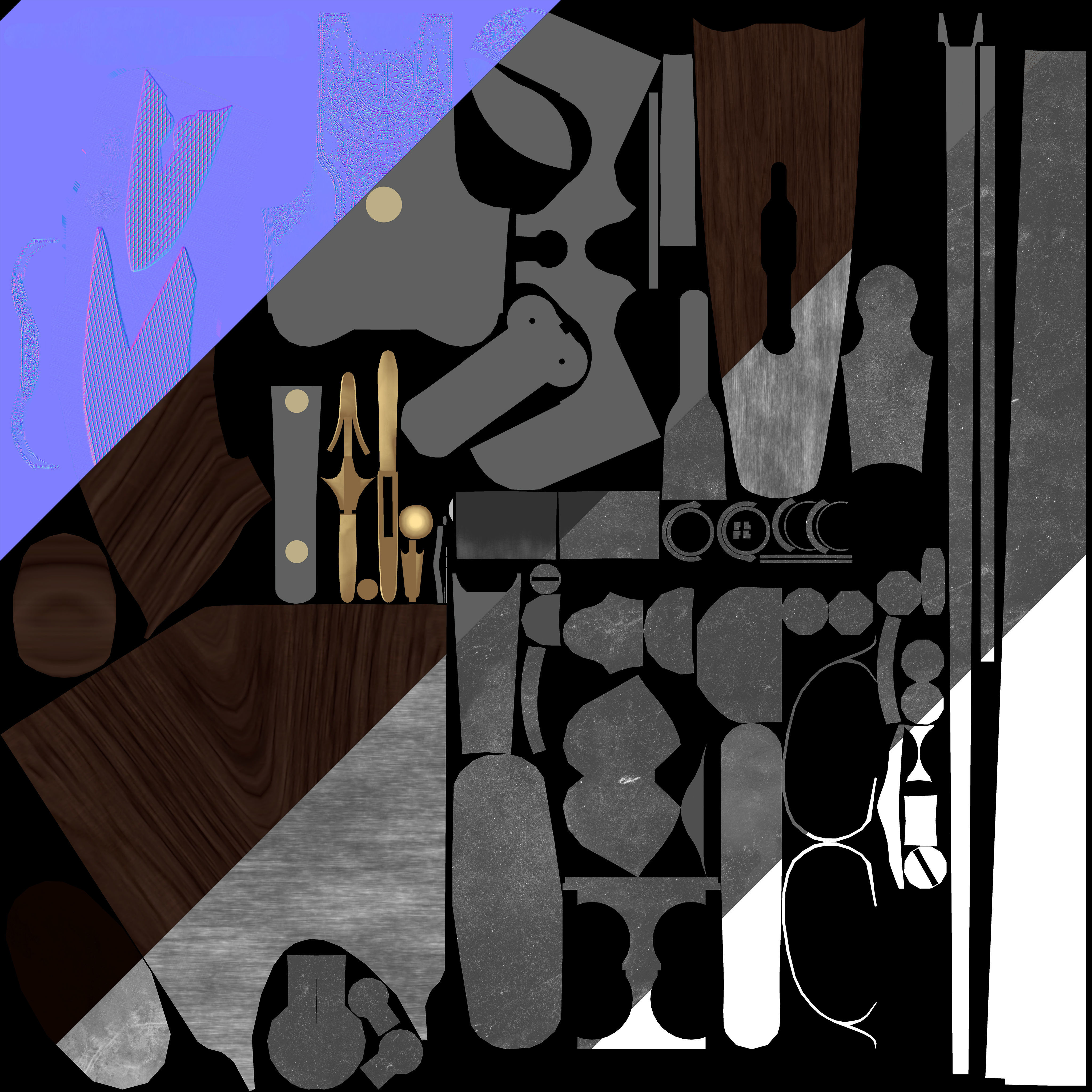 colt 1883 double barrel shotgun 3D model_15