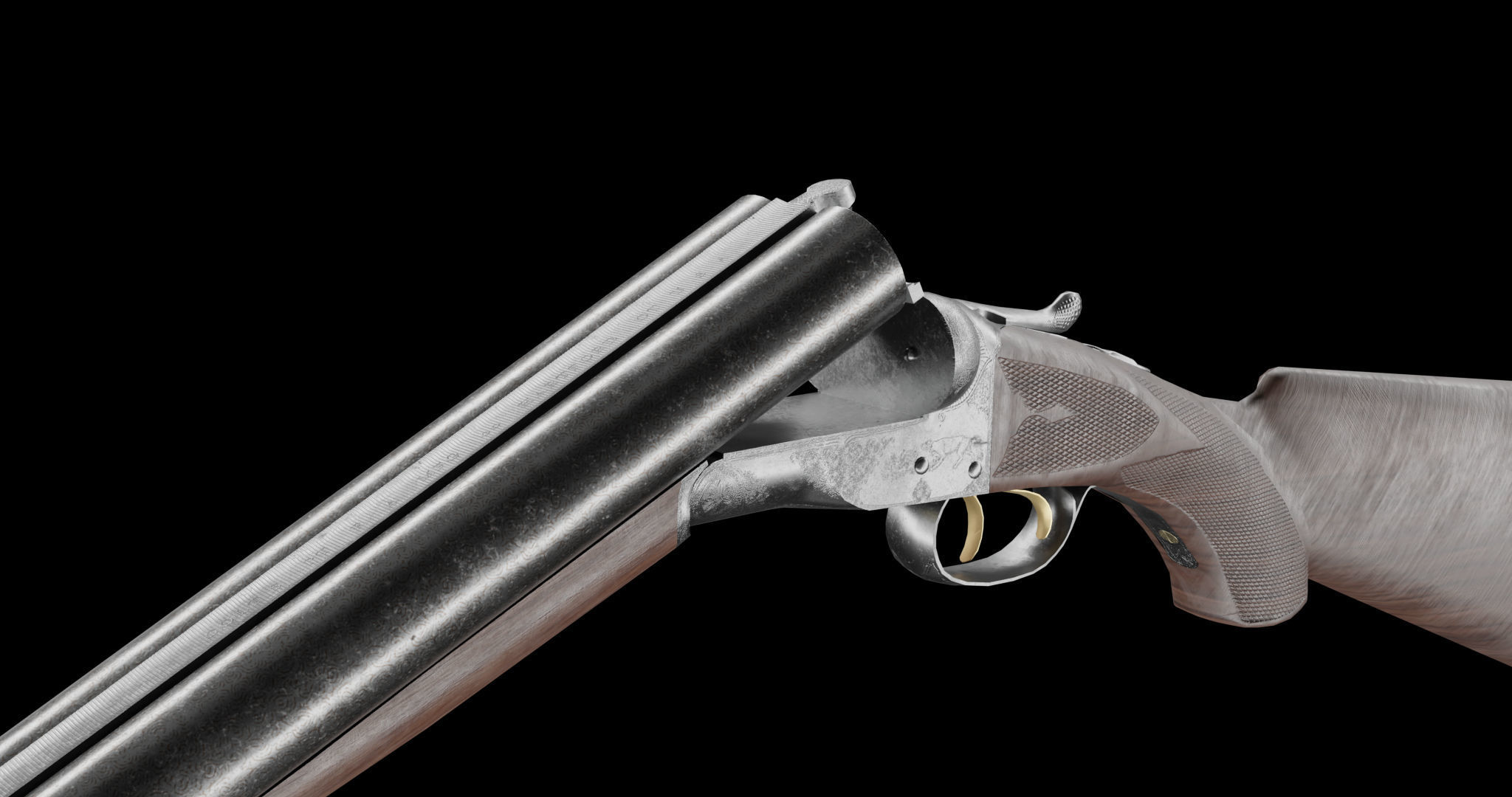 colt 1883 double barrel shotgun 3D model_11