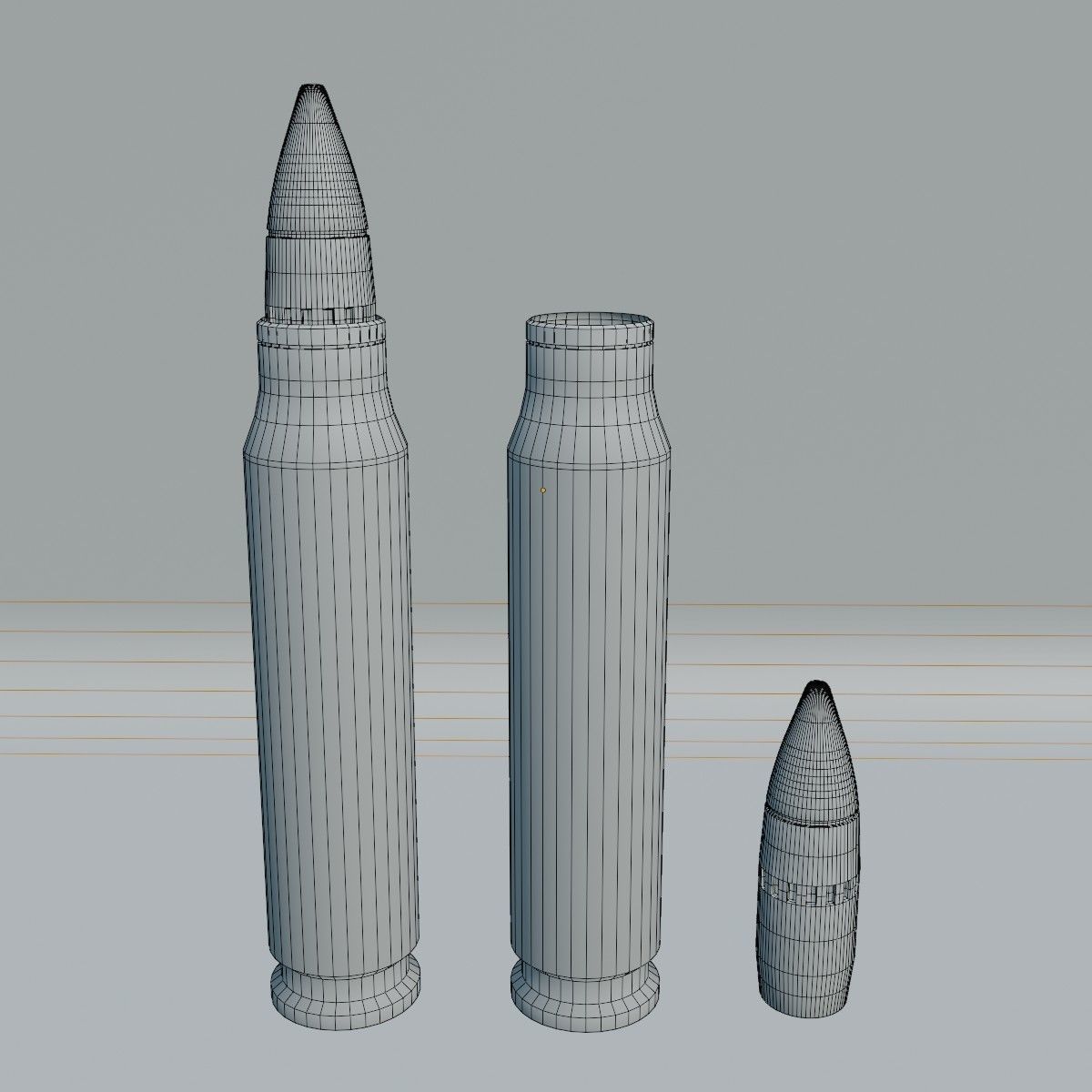 M16 Bullet Low-poly 3D model_4