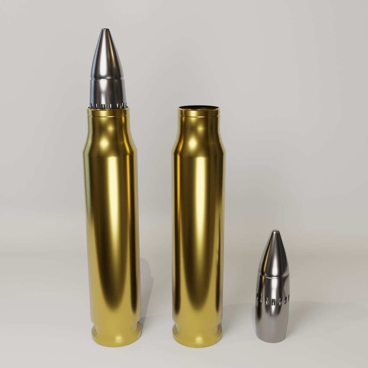 M16 Bullet Low-poly 3D model_3
