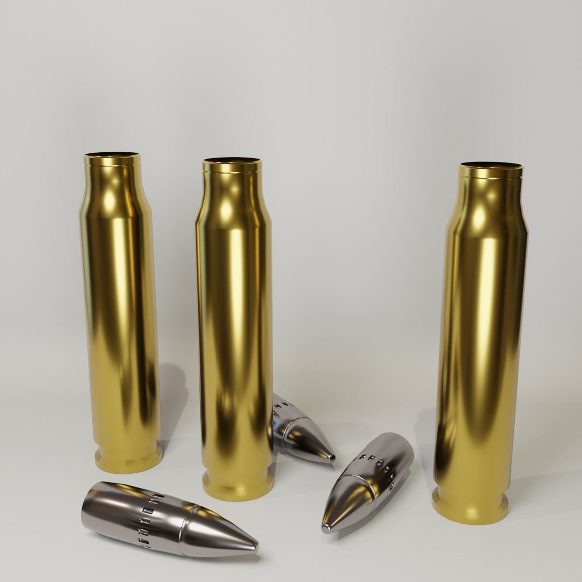M16 Bullet Low-poly 3D model_7