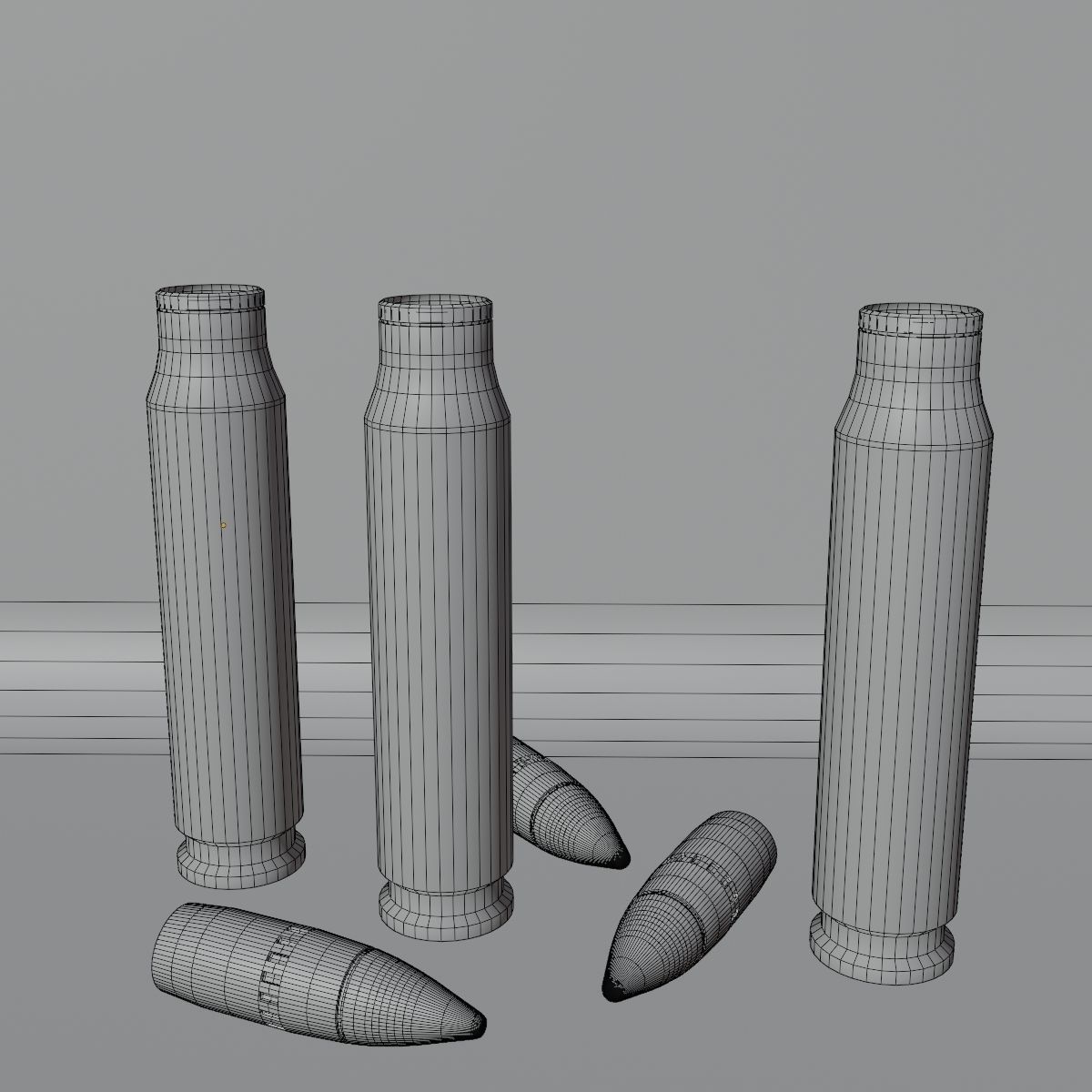 M16 Bullet Low-poly 3D model_8