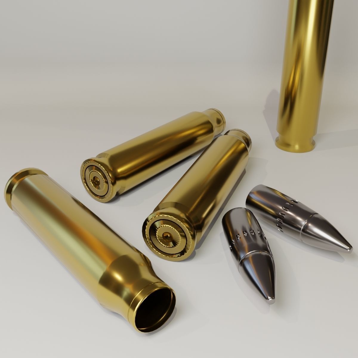 M16 Bullet Low-poly 3D model_5