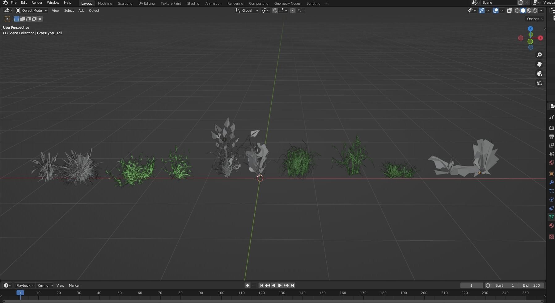 Grass Variety Pack 2 3D model_3