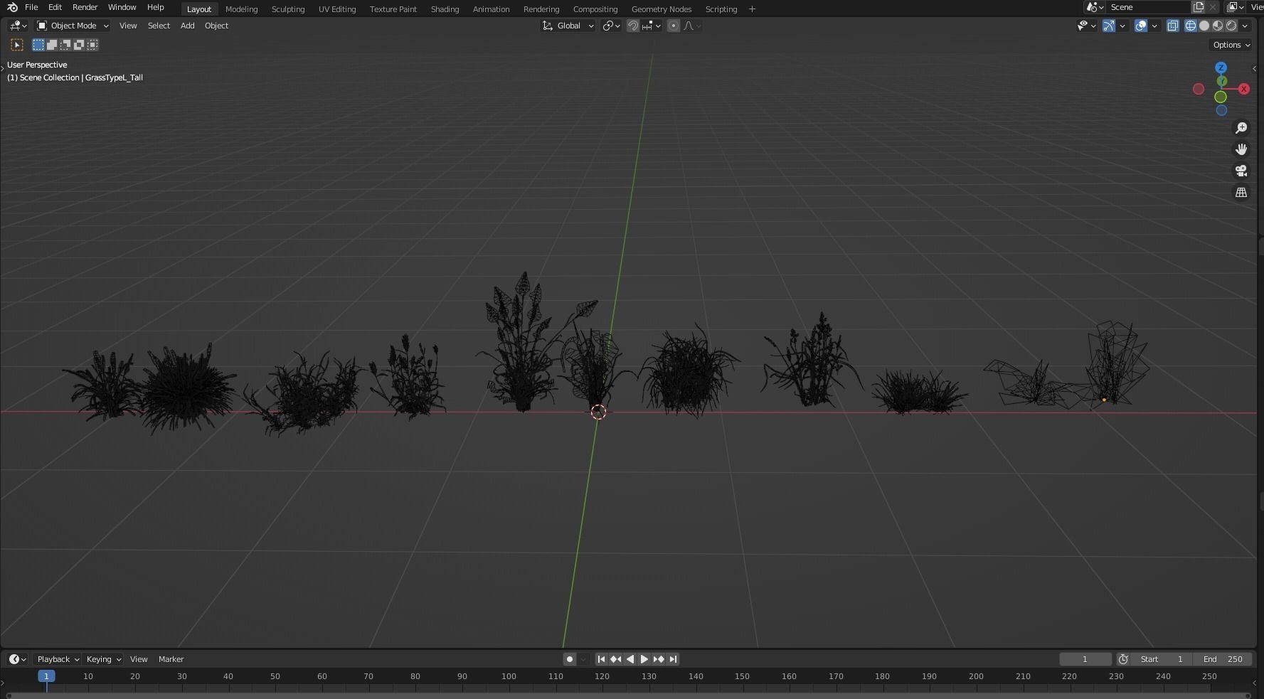 Grass Variety Pack 2 3D model_4