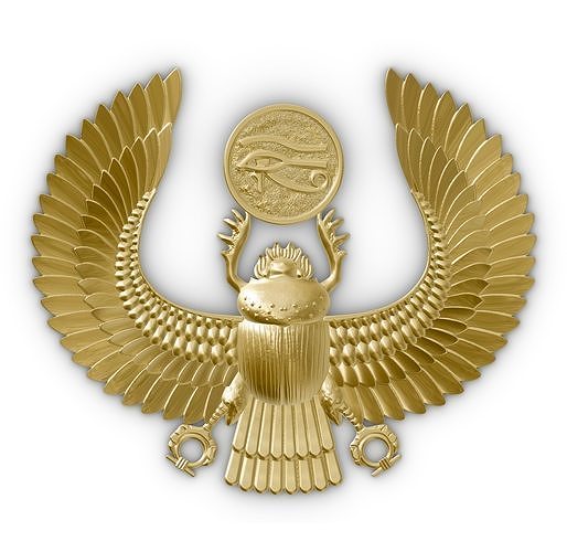 WINGED SCARAB WITH HORUS EYE 3D print model