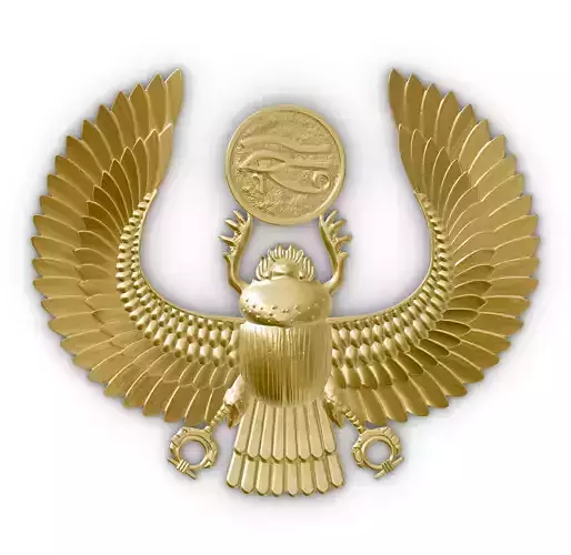 WINGED SCARAB WITH HORUS EYE 3D print model