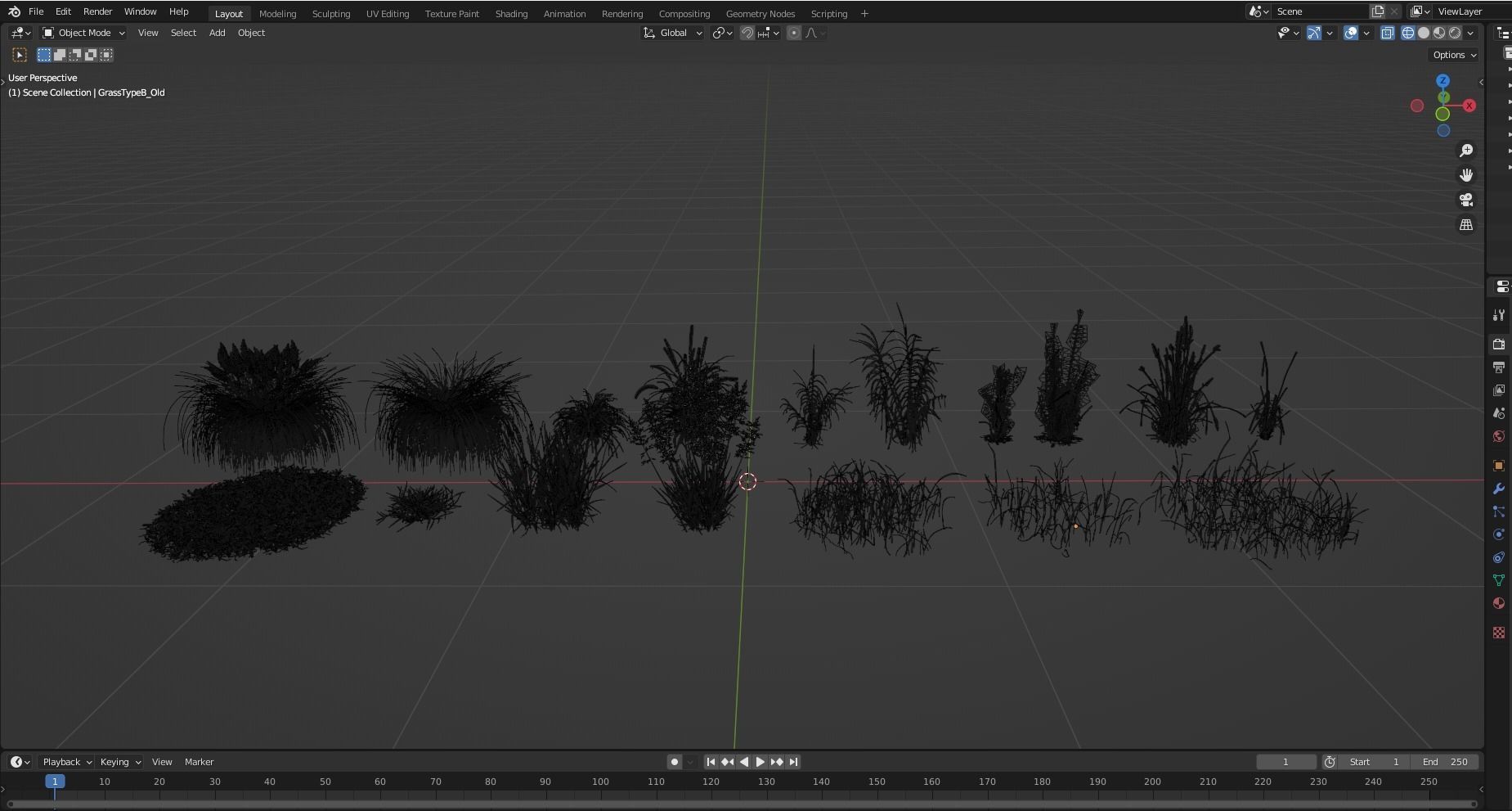 Grass Variety Pack 3 3D model_5