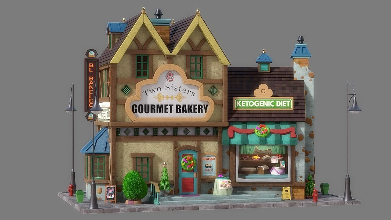 Cartoon House 12 3D model_1