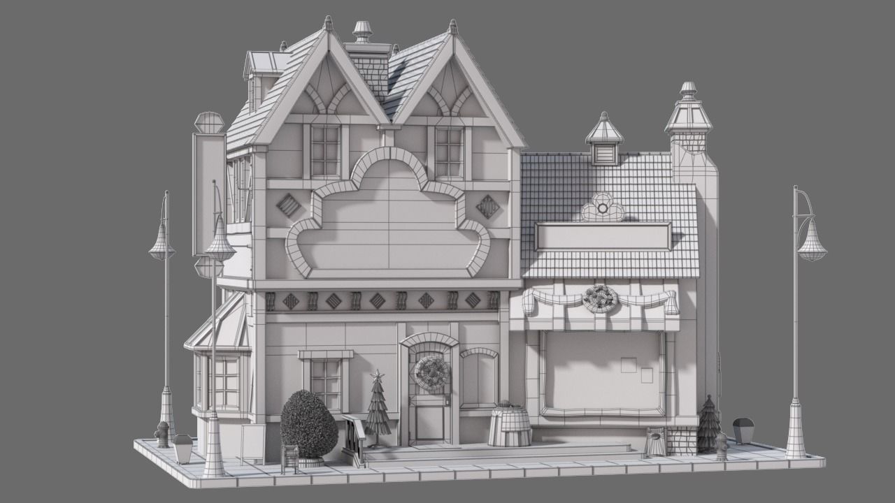 Cartoon House 12 3D model_10