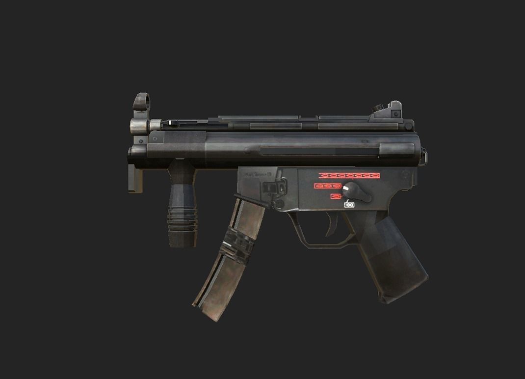 Modern Submachine Gun 2 Low-poly 3D model_2