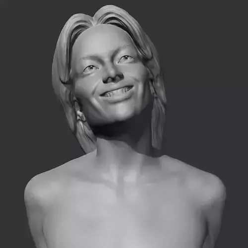 CH girl bust H 3D print model