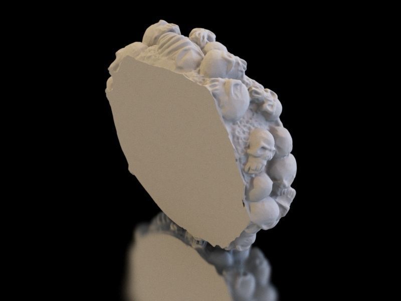 Ash Tray made of skulls 3D print model_8